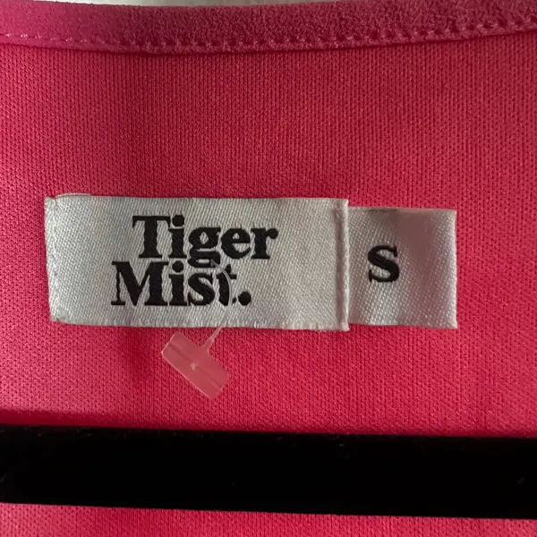 Tiger Mist Crop Top Women's Small‎ Pink O Ring Ruffles Peplum Coquette - Image 4