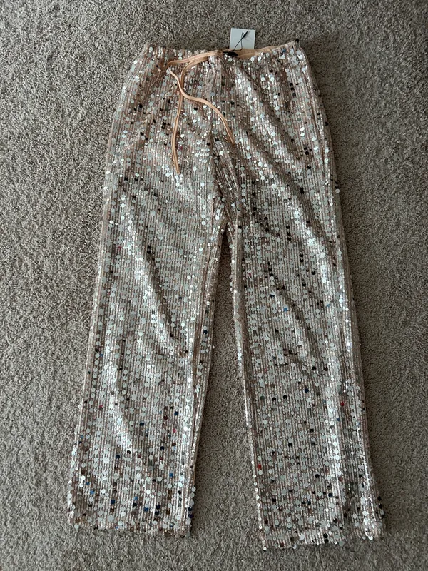 Zara flowy sequin pants. S - Image 12