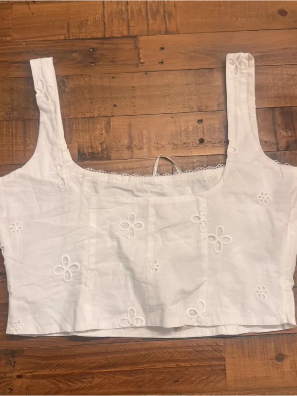 MESHKI Melanie‎ Cotton Anglaise Top - Image 3