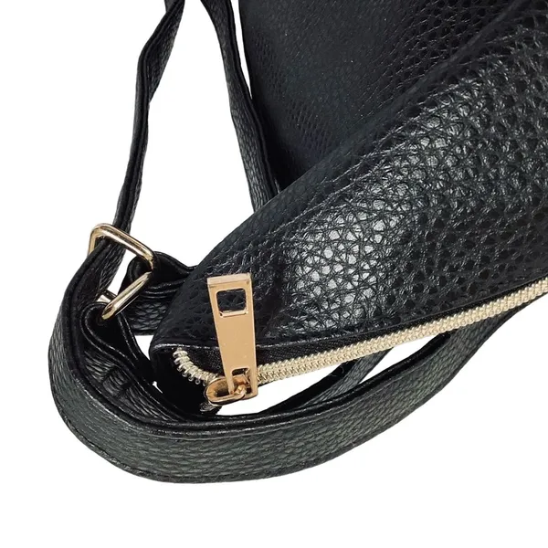 Black Vegan Leather Bag - Image 2