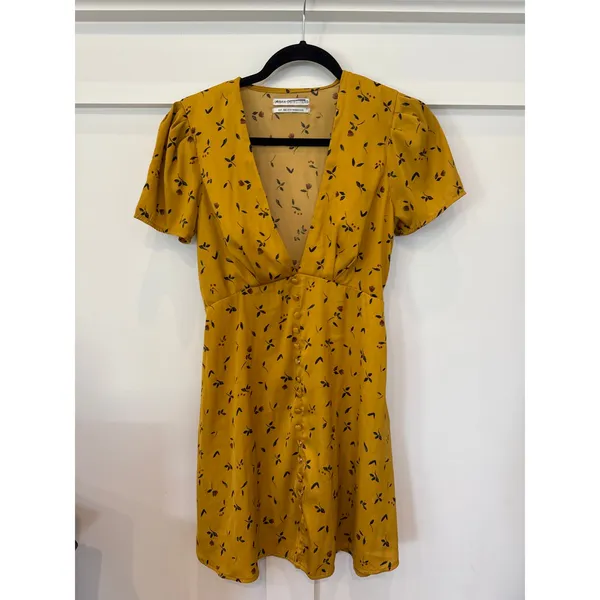 Urban Outfitters Jen Floral Empire Waist Button Down Mini Dress, S - Image 4