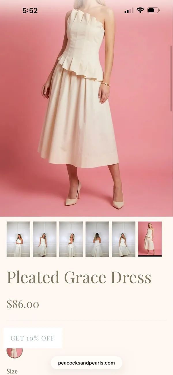 White Midi Dress - Image 3