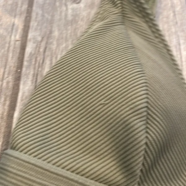 Abercrombie and Fitch Olive Green Ribbed Bikini Top - Image 3