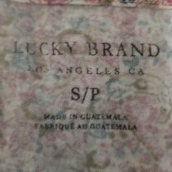 Lucky Brand Small Light Pink Floral Tee - Image 3
