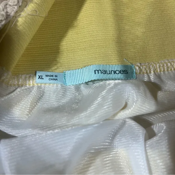 Maurice’s Yellow Embroidered Women's Skirt; XL; NEW - Image 4