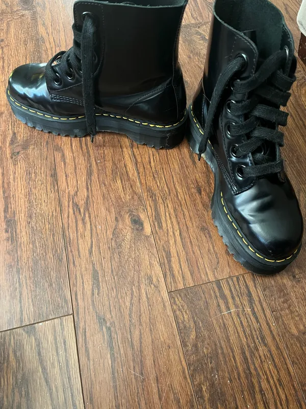 Dr. Martens 1460 black leather platform boots - Image 7