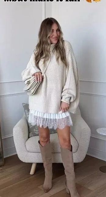 FREE PEOPLE Swim Too Deep Turtleneck Sweater in Tea Size Small - Image 3