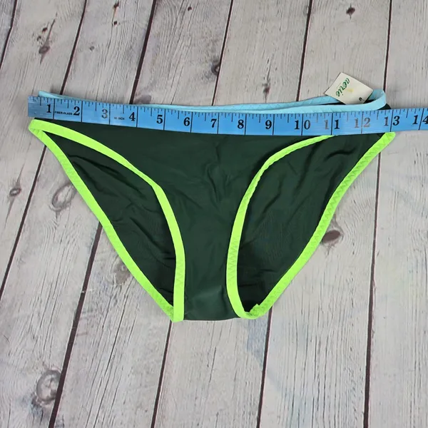 Aerie‎ Bikini Bottoms Women XS Green Neon Trim Swimwear Beach Pool - Image 8