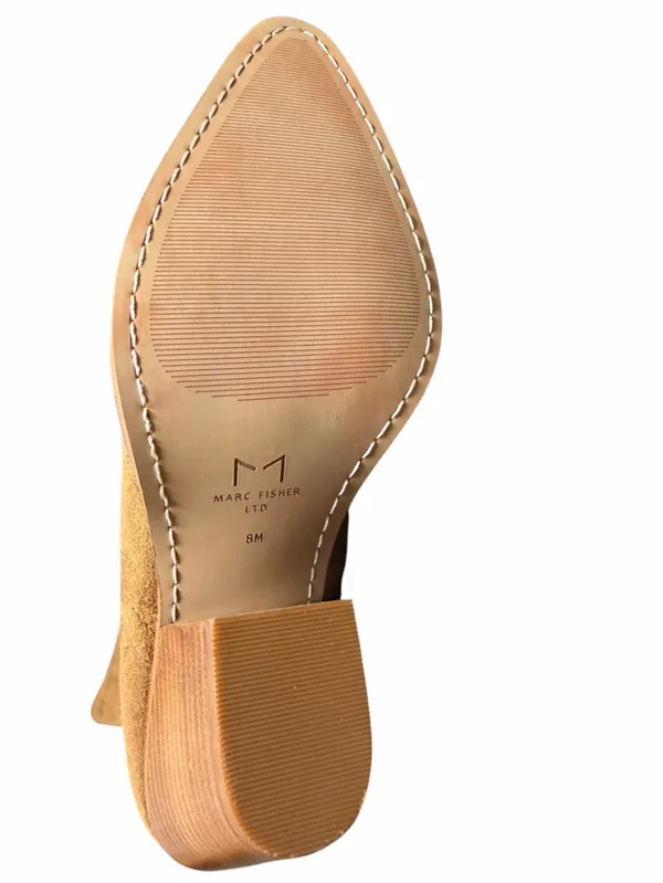 Marc Fisher LTD Gwyneth Suede Over Knee Western Boots Tan 8M NWOB - Image 14