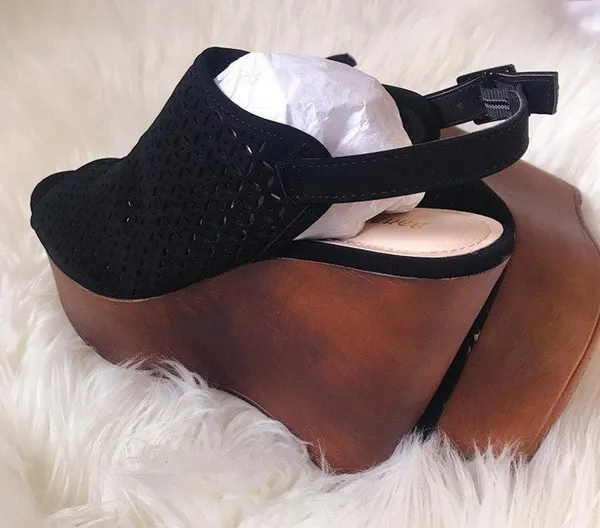 Black And Brown Wedges - Image 2