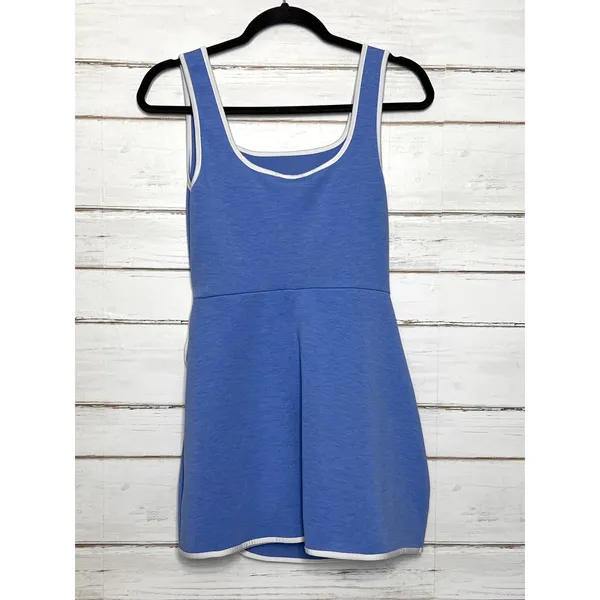 Zenana Blue Athletic Tennis Dress Built-In Shorts Sleeveless Mini Dress Small - Image 4