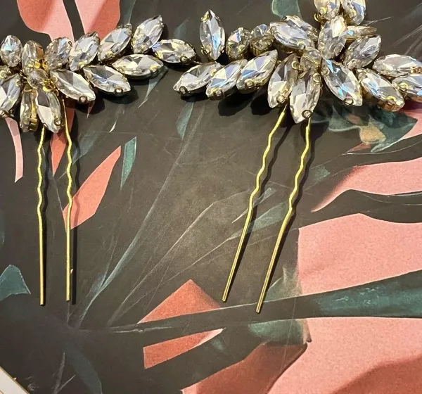 Jeweled Wedding hair Pins - Image 8