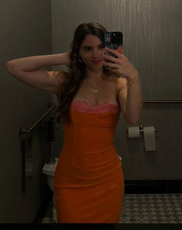Dress Orange Size XS - Image 3