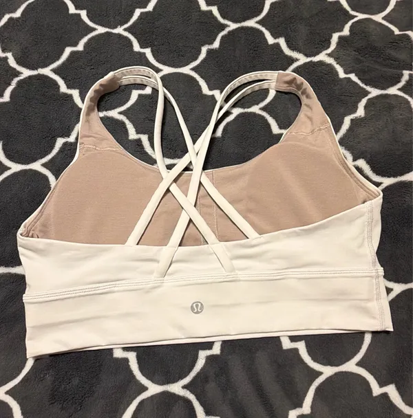 lululemon athletica Light Beige Crisscross Strappy Sports Bra - Image 2