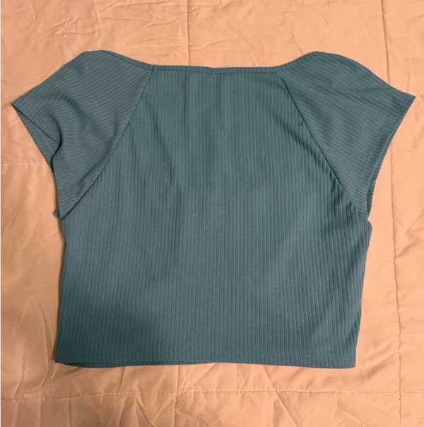 Shein Blue Crop Top - Image 2