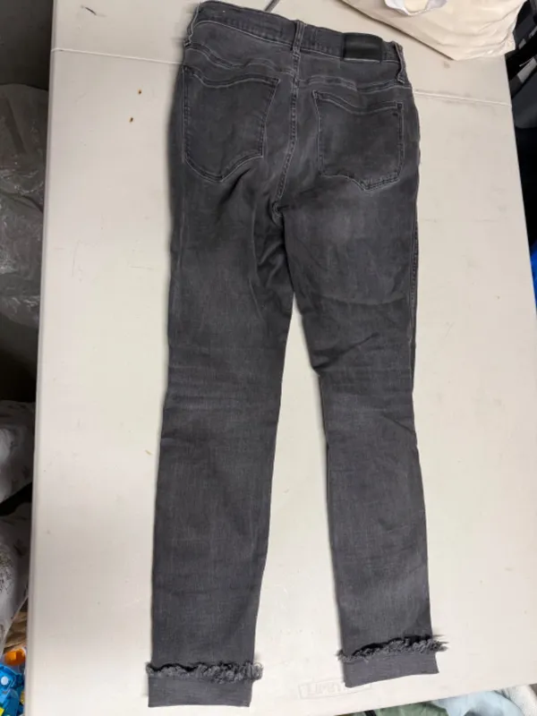 Madewell High Rise Skinny Jeans in Dark gray Button Fly Size 27 GUC - Image 4