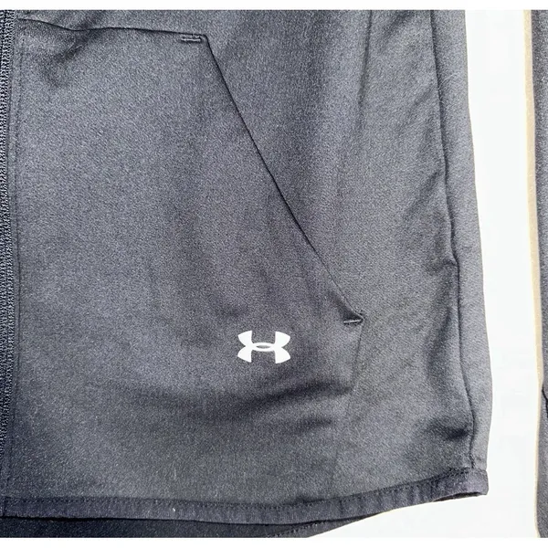 Under Armour Womens Warm Black Cold Gear Hoodie Jacket w/ Pockets Sz L MSRP $88 - Image 3