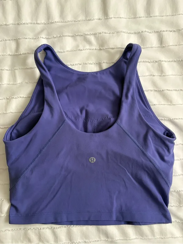Lululemon Cropped Athletic Tank Top in Deep Violet - Image 2