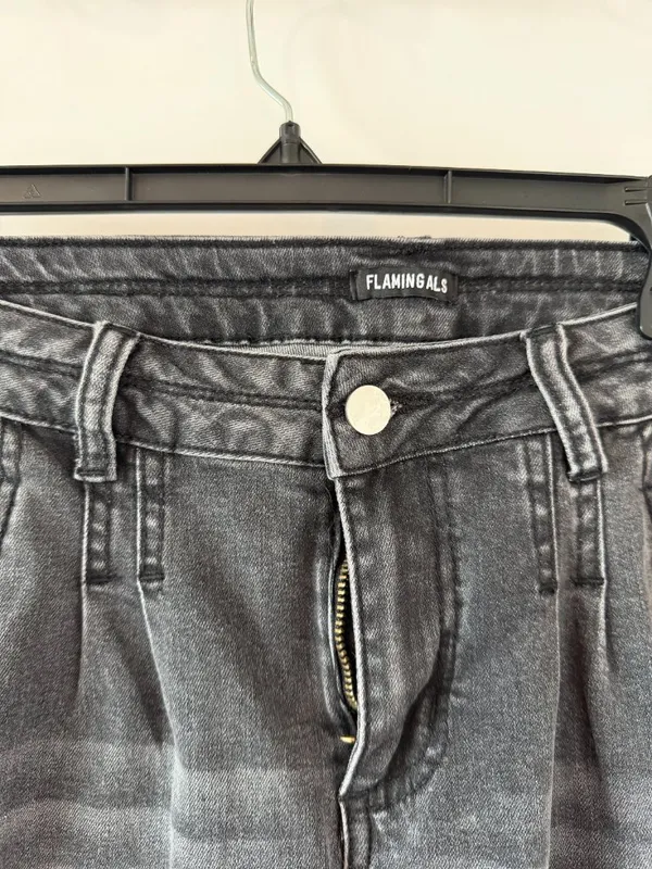 Flamingals Flare Wide Leg Jeans Black Size XL - Image 2