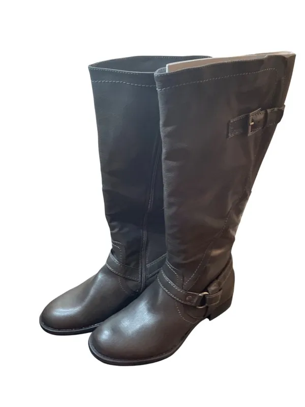 GH Bass Luciana wms brown faux leather below knee equestrian riding boots sz 8M - Image 12