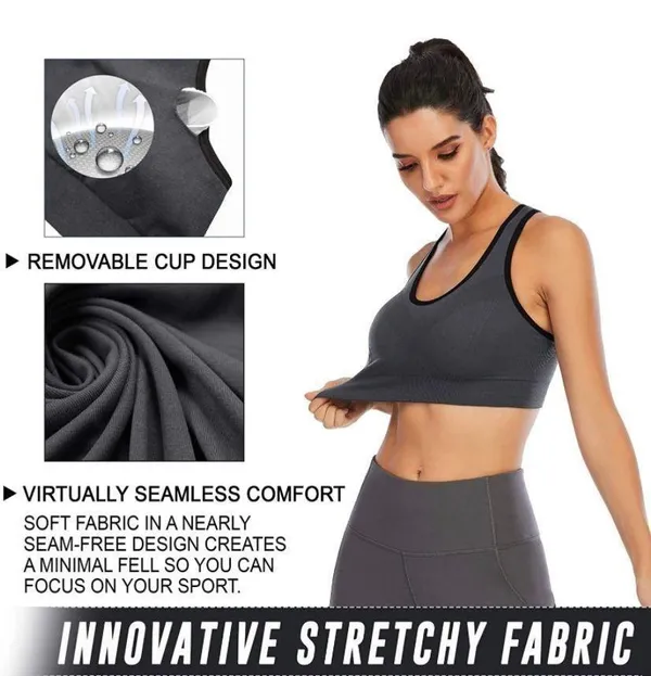 NWT Medium Support Strappy Padded Wirefree Racerback Sportsbra - Image 8