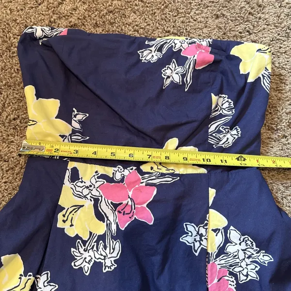 Lilly Pulitzer Strapless Fit Flare Dress Lady Loves Flowers Sz 10 Preppy Resort - Image 5
