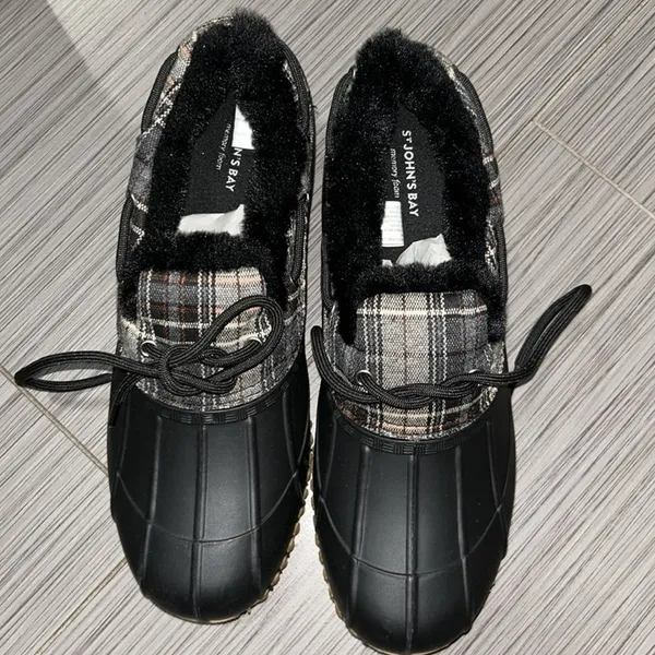 NWT St. John’s Bay Rockwell Black Rain Duck Boots Women’s Size 10 Memory Foam - Image 7