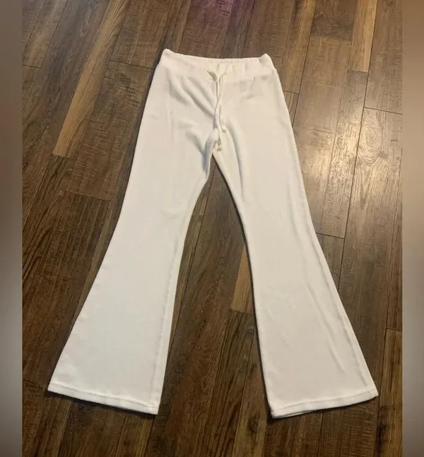 John Galt white terry cloth sweatpants size small one size brandy Melville - Image 5