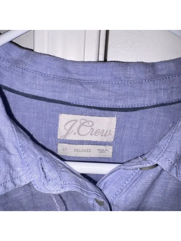 J.Crew $118 Relaxed 100% Linen Womans LT Baird McNutt Irish Linen Short Sleeve - Image 5