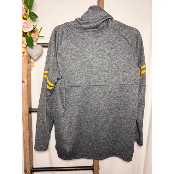 Nike Iowa Hawkeyes Cowl Neck Pullover Top Womens Medium Grey Herky the Hawk NCAA - Image 4