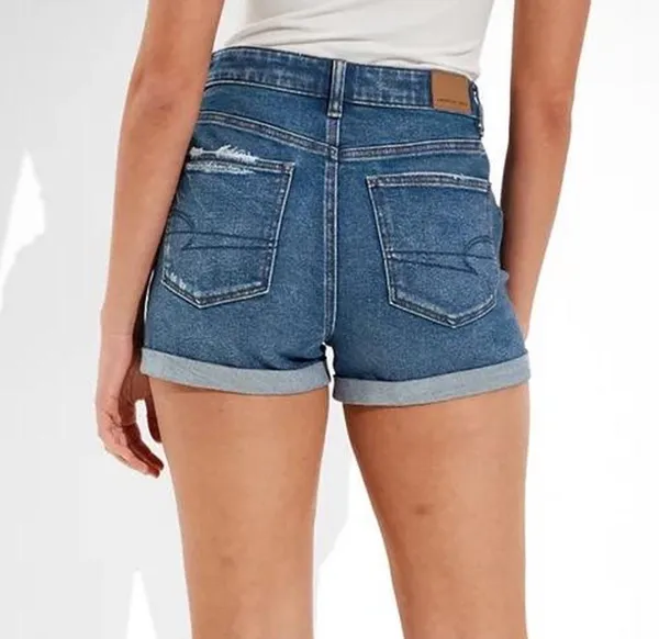 American Eagle Stretch Crossover Denim Mom Short - Image 2