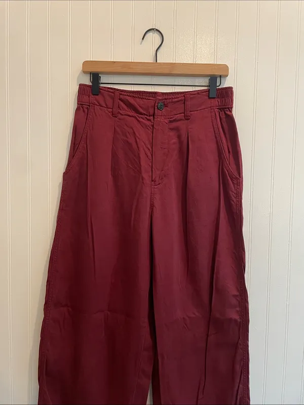 MADEWELL The Neale Straight-Leg Pant in Drapeweave in Cabernet Size 6 - Image 8