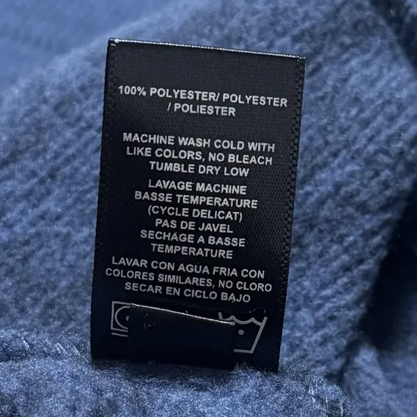 Kuhl Blue Quarter Zip Mock Neck Sherpa Lined Fleece Pullover Cabincore‎ Hiking L - Image 10