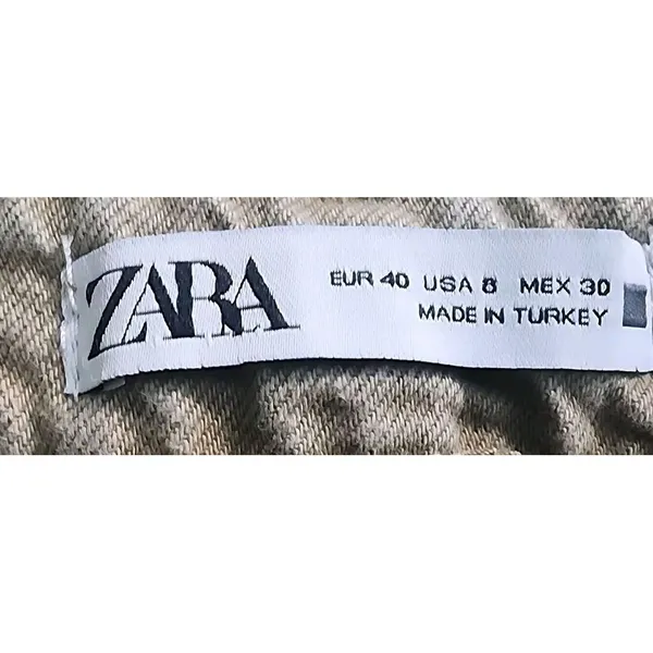 Zara‎ Womens Jeans Size 8 Beige Denim - Image 4