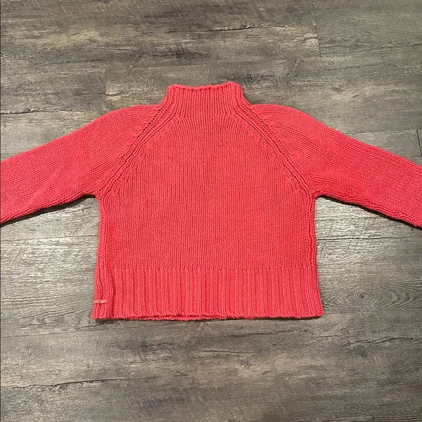 American Eagle Outfitters XL Coral Vintage‎ Y2K Wool Open Knit Mockneck Sweater - Image 7