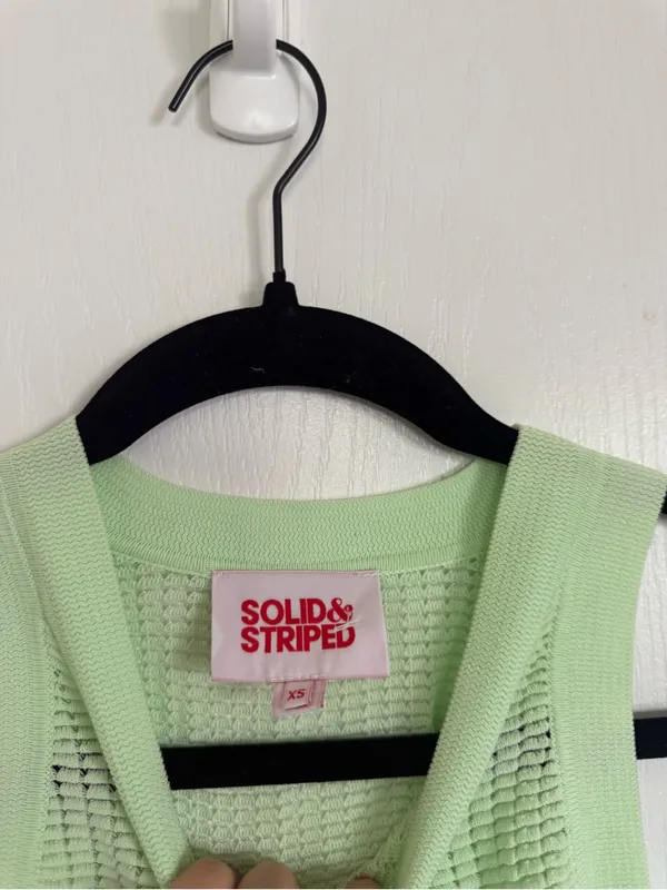 Solid & Striped Carson Coverup in Pistachio Green - Image 3