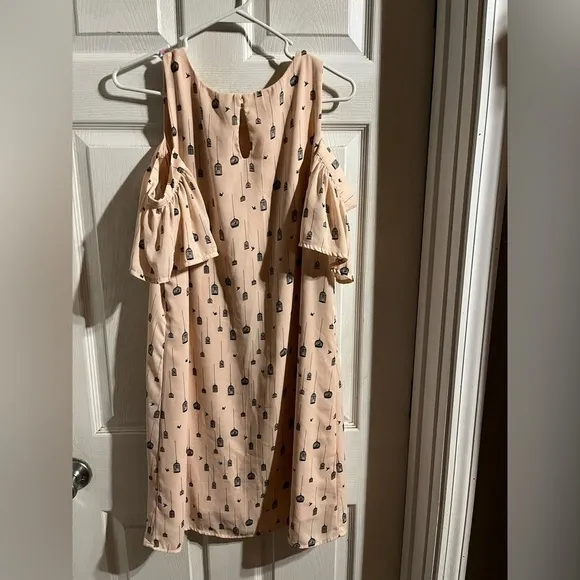 City Streets Women’s Bird‎ and Birdcage Pink Cocktail Dress Size 10 - Image 2