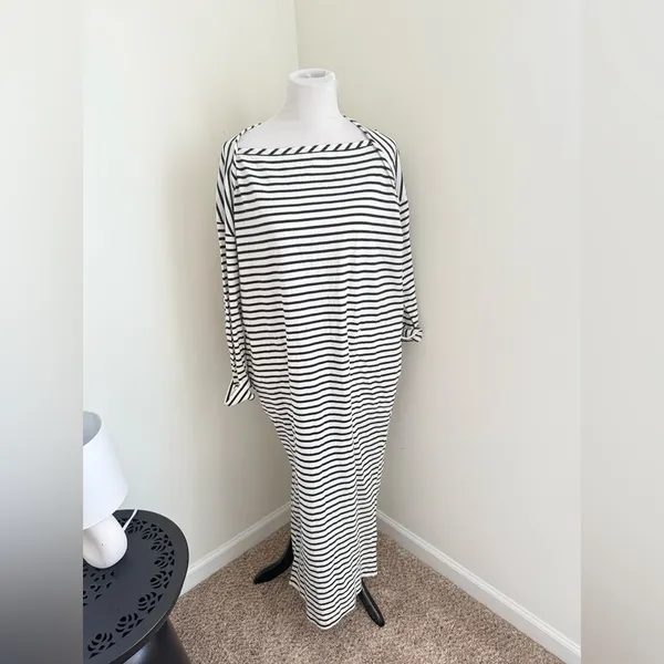 NWT Free People Reese Maxi Dress Black and White Dolman Sleeve Dress Small - Image 5
