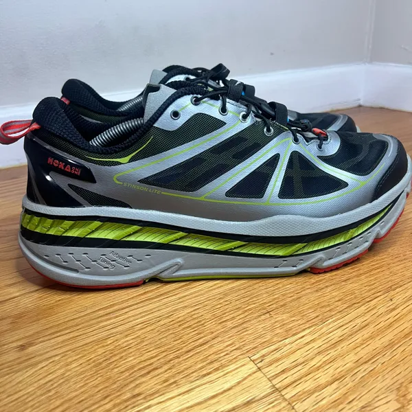 Hoka Stinson Lite Black Mesh Silver Size 12.5M NO BOX - Image 6