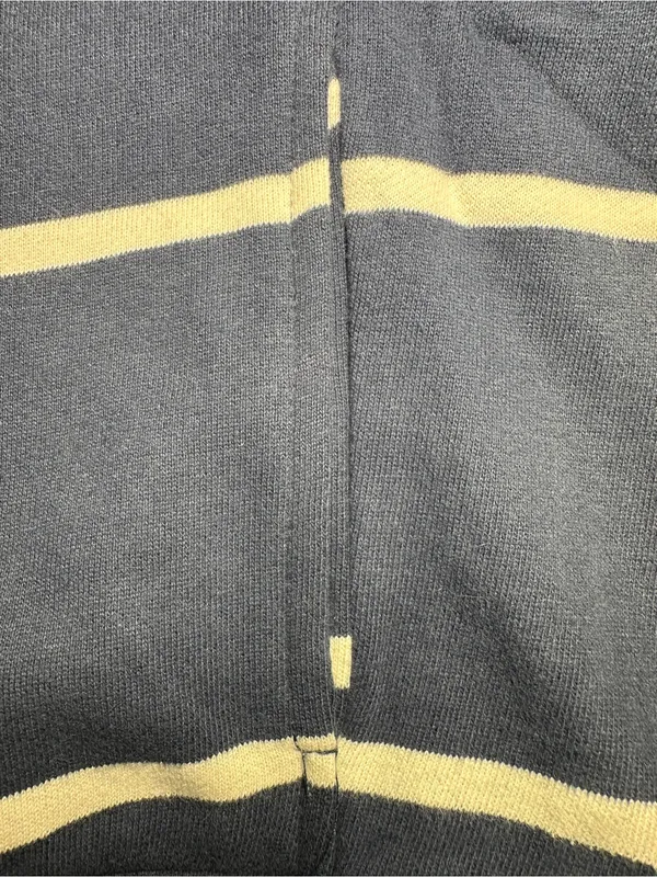 Marine Layer Cloud 9 Fleece Half Zip Sweatshirt NWT Size Large Navy Blue Stripe - Image 12