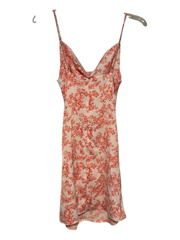 Urban Outfitters Mallory Satin Cowl Neck Toile Floral Mini Dress Size XS - Image 3