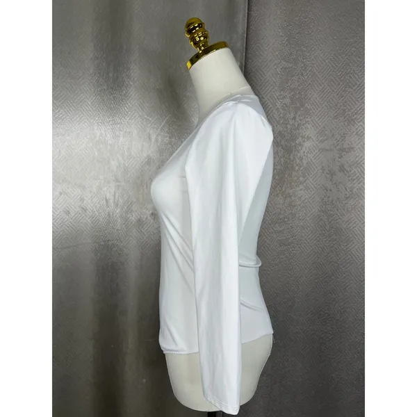 Intimately Free People White Square Neck Long Sleeve Bodysuit Small OB1015694 - Image 9