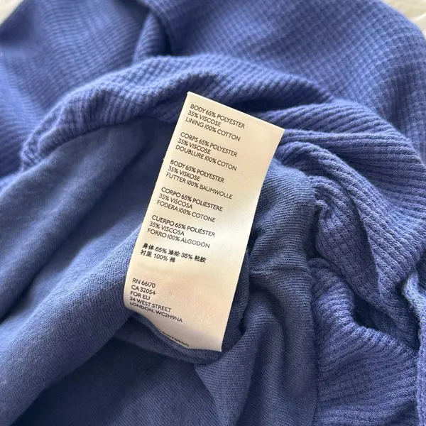 Free People We The Free Bondi Thermal Long Sleeve Top True Blue Size XS - Image 11