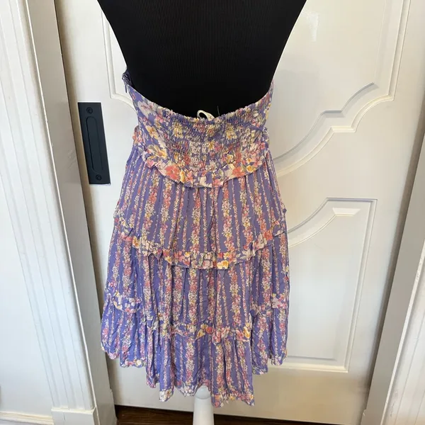 Altar’d State Floral Strapless Dress Flowy Bohemian Ruffles NWOT - Image 5