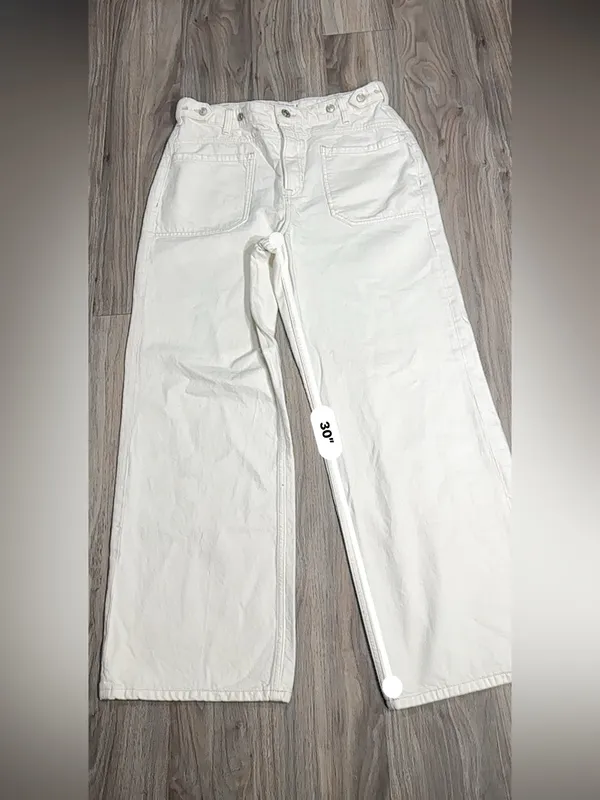 Free People We The Free Palmer Jeans Eggshell – Size 30. - Image 8