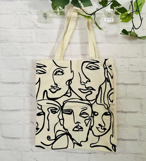 NEW Canvas Face Tote Bag - Image 2