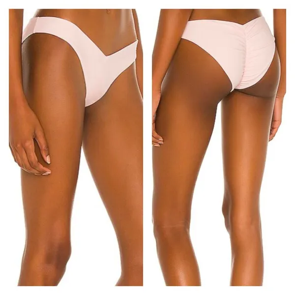 LPA - Myra Ruched Bikini Bottoms in Pink - Image 5