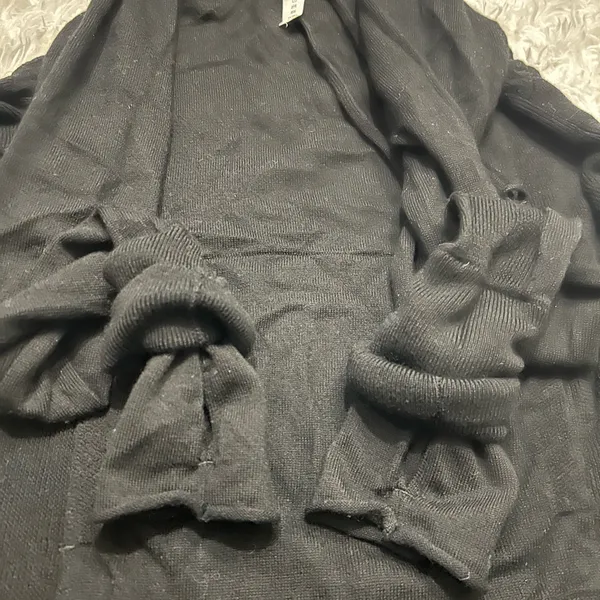 Lululemon Sit in Lotus Hoodie Sweater merino wool black thumb holes top size 6 - Image 7