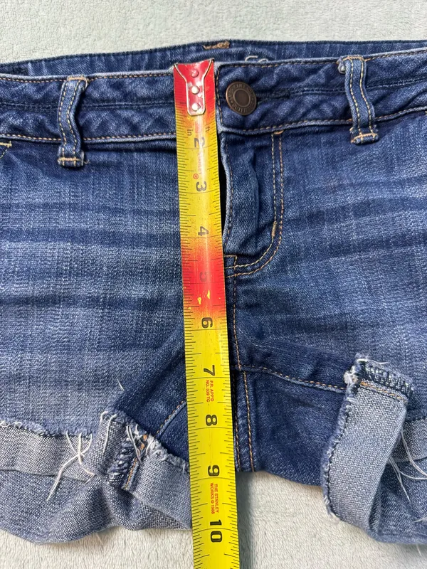 American Eagle Outfitters Indigo Rolled Hem Denim Shorts - Image 10