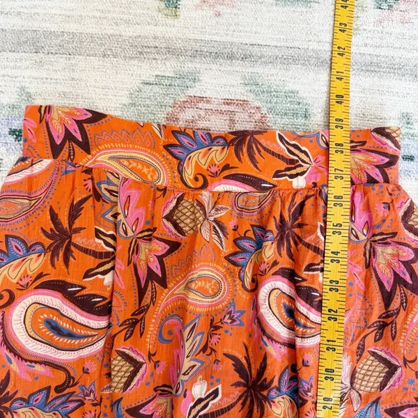 Boden Womens Paisley Tiered Maxi Skirt Size 10 Red Boho Prairie Peasant Cotton‎ - Image 5